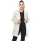Aaliyah Claire White Belted Leather Trench Coat