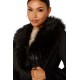 Adalyn Women Fur Black Coat