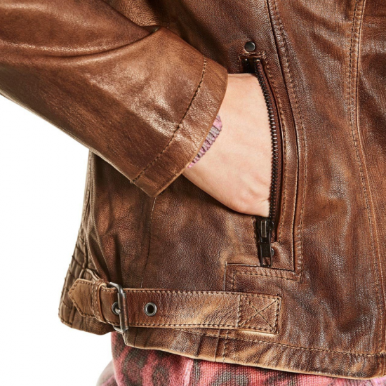 Aliana Milan Distressed Leather Jacket