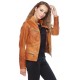 Amelia Brown Sports Leather Jacket