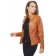 Amelia Brown Sports Leather Jacket