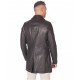 Anderson Black Leather Trench Coat