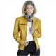 Andrea Callie Yellow Leather Jacket