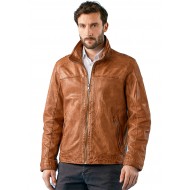 Antonio Brown Leather Slim Fit Jacket