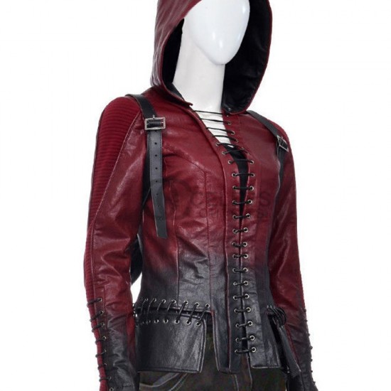 Arrow Season 4 Willa Holland Leather Jacket