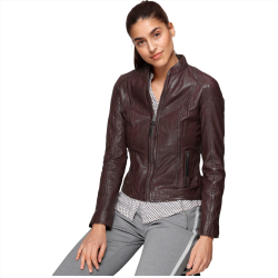 Ashley Dark Brown Leather Jacket