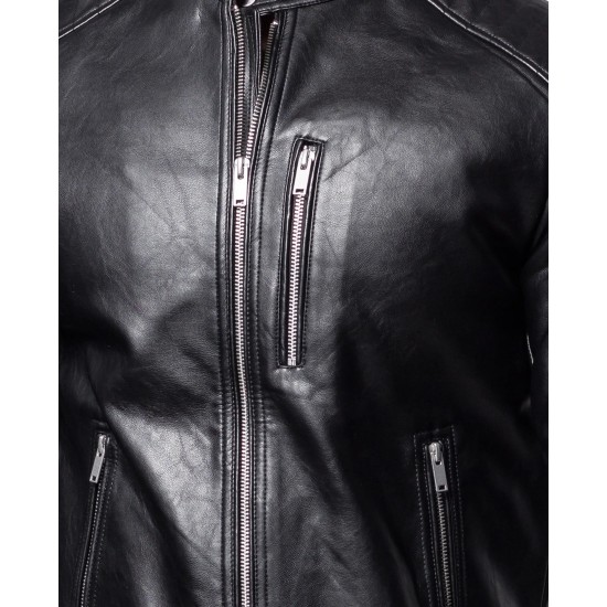 Bennett Black Leather Slim Fit Jacket