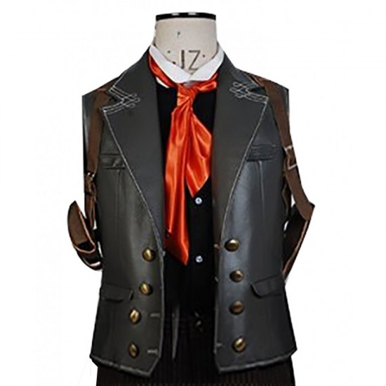 BioShock Infinite Booker DeWitt Black Leather Vest