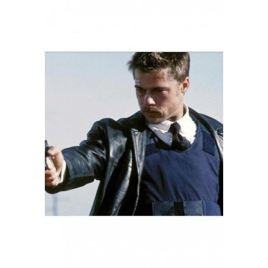 Brad Pitt Se7en David Mills Leather Jacket 