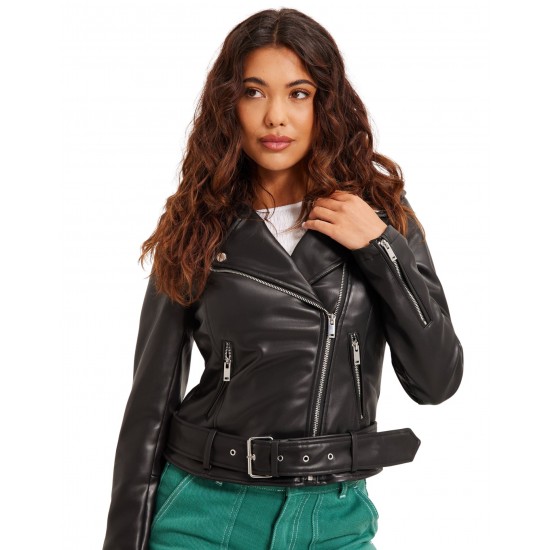 Brielle Women Black Leather Jacket