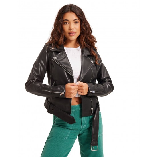 Brielle Women Black Leather Jacket