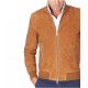 Cameron Brown Suede Leather Bomber Jacket