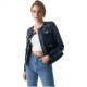 Cecilia Navy Blue Leather Jacket