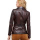 Chaya Julie Dark Brown Leather Jacket