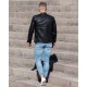 Daniel Black Quilted Leather Jacket