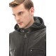 Dawson Black Hooded Leather Jacket