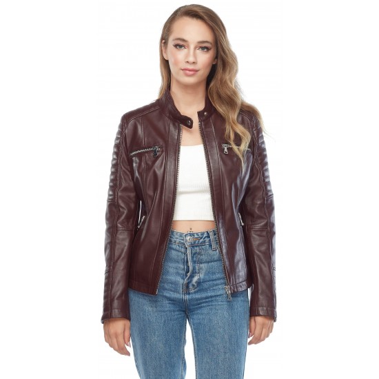 Elizabeth Dark Brown Women's Leather Jacket