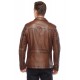 Finnegan Brown Distressed Leather Coat