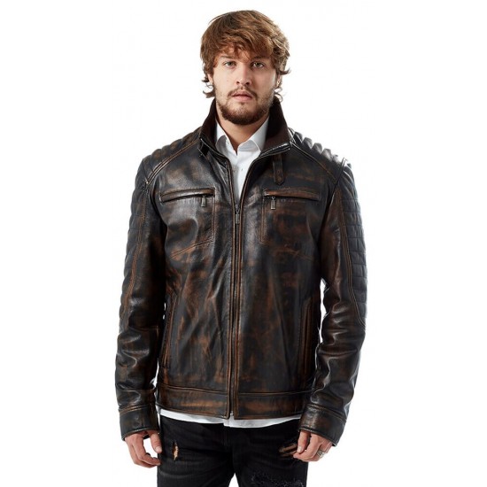 Frank Samuel Dark Brown Vintage Leather Jacket