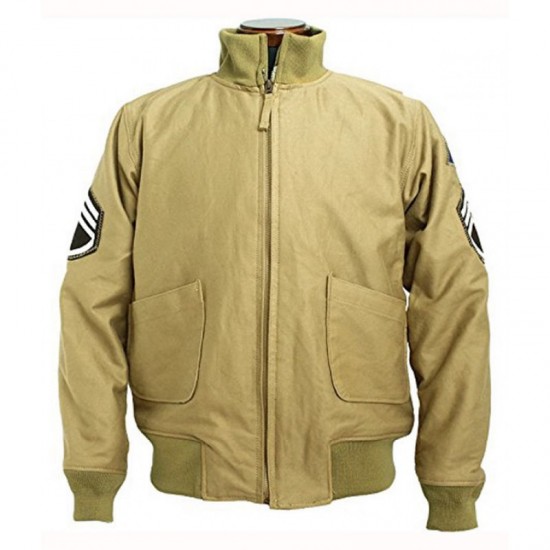 Fury Brad Pitt Bomber Cotton Jacket