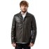 George Men's Black Leather Jacket