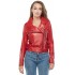 Grace Zoey Red Biker Leather Jacket