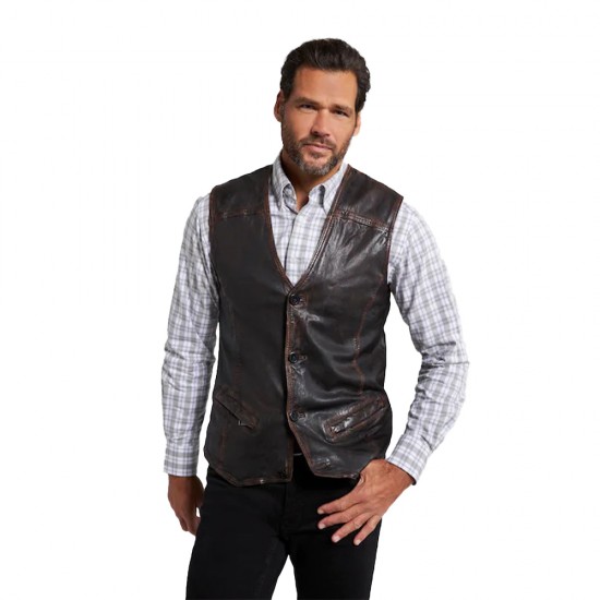 Grayson Waxed Leather Vest