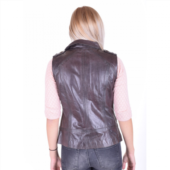 Haley Kensley Brown Leather Vest