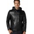 Hayden Black Leather Jacket With Hood 