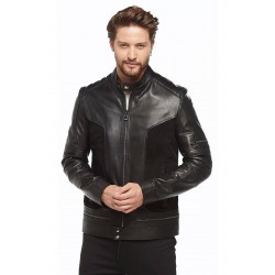 Hezekiah Black Suede Leather Jacket