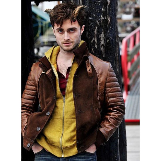Horns Daniel Radcliffe Brown Leather Jacket