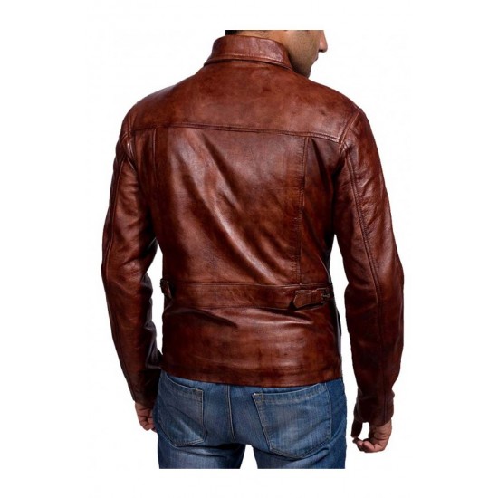 Inception Leonardo DiCaprio Brown Leather Jacket