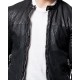 Isaac Black Leather Jacket for Men