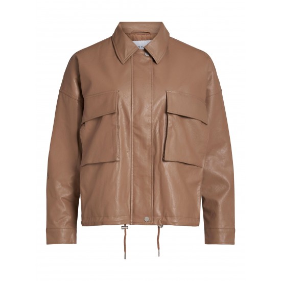 Isla Aurora Brown Leather Jacket