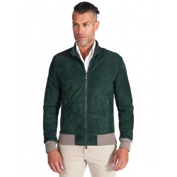 Jayceon Green Leather Jacket For Men