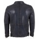 Kayden Blue Vintage Leather Jacket