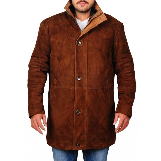 Longmire Robert Sheriff Brown Leather Coat