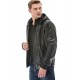 Lorenzo Calvin Perforated Leather Hooded Jacket
