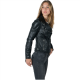 Madeline Black Leather Jacket For Women