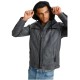 Malcolm Grey Hooded Leather Jacket