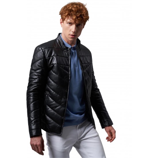 Mark Anthony Leather Slim Fit Jacket