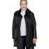 Matilda Armani Black Trench Coat With Fur Collar