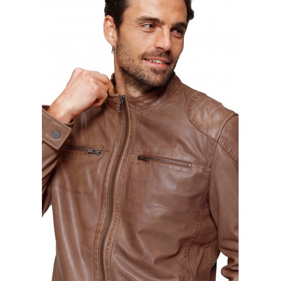 Maximus Crew Brown Leather Jacket