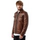 Men Patrick Brown Leather Coat