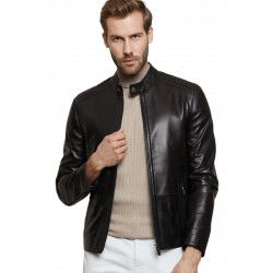 Men's Black Peterson Leather Jacket