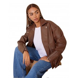 Millie Brown Leather Jacket