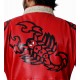 WWE Sting Scorpion Red Leather Trench Coat