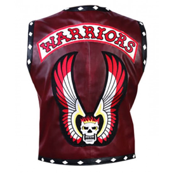 The Warriors James Ajax Vintage Brown Skull Wings Vest
