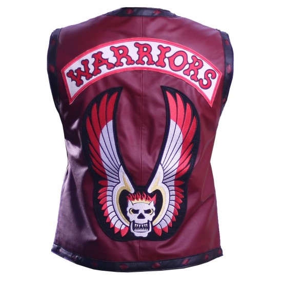 The Warriors James Ajax Vintage Brown Skull Wings Vest