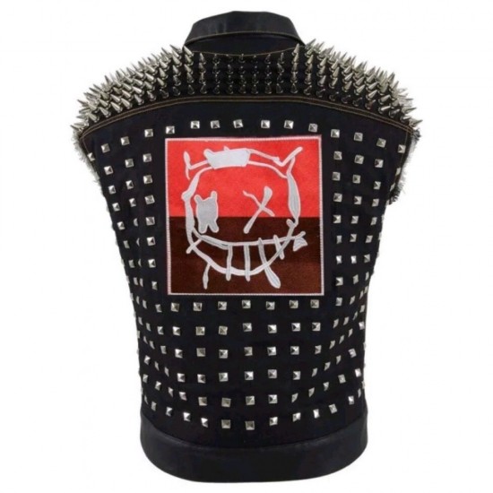Watch Dogs Punk Black Wrench Leather Vest